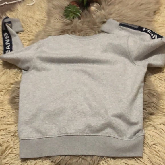 Tommy Hilfiger Crewneck Sweatshirt-Sz S-Gray with Spell-Out Sleeves-EUC - Picture 13 of 13